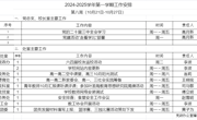 2024-2025学年第一学期第八周工作安排