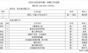 2024-2025学年第一学期第五周工作安排