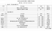 2024-2025学年第一学期第七周工作安排