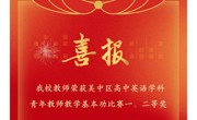 我校教师荣获吴中区高中英语学科青年教师教学基本功比赛一、二等奖